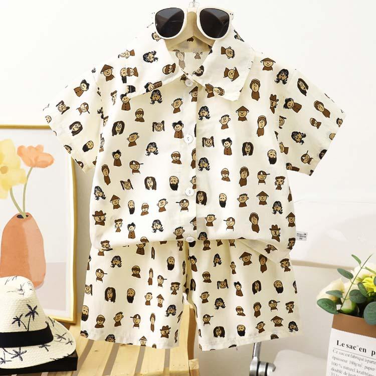 男の子 アロハシャツ 上下セット キッズ リゾート 全15色 ショート