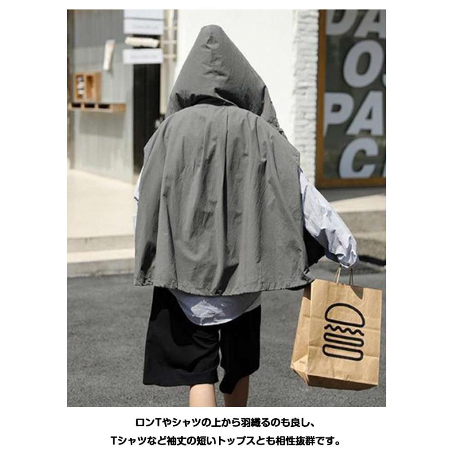 パーカー 速乾 熱中対策 ベスト フード付き ジップアップベスト メンズ