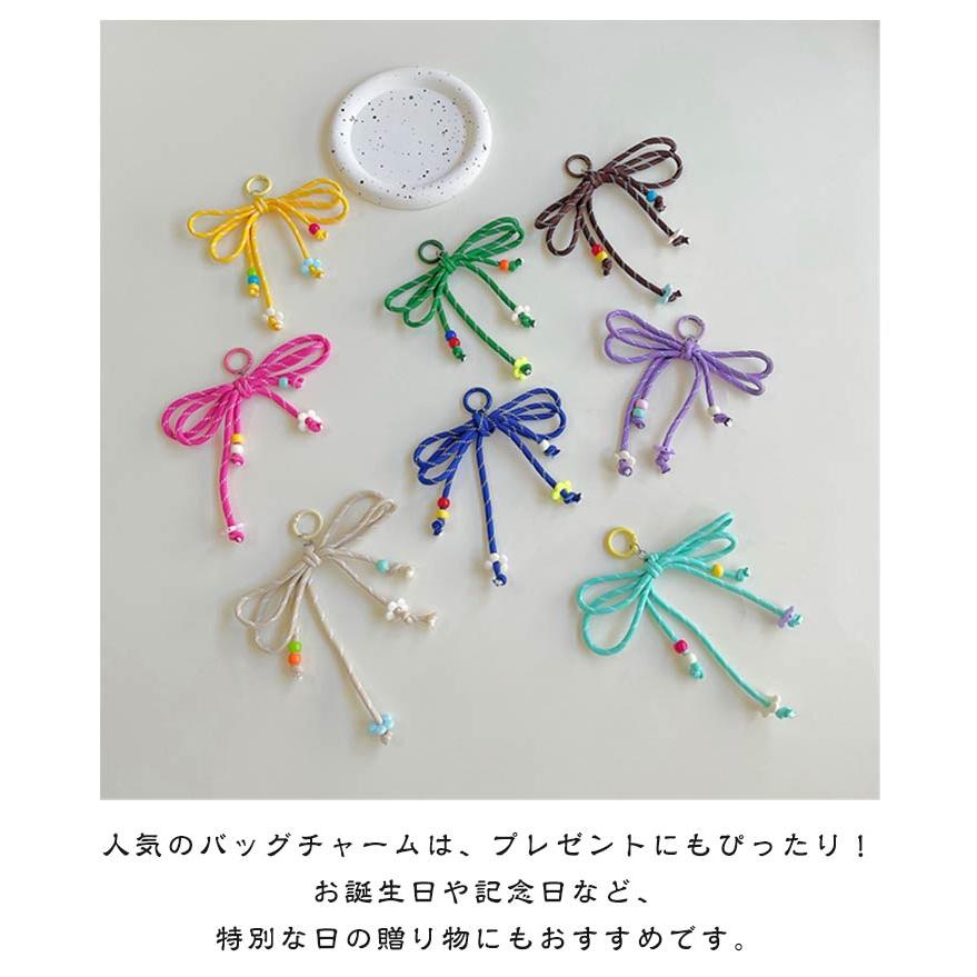 チャーム カラフル バッグ 推し活 パラコード キーリング キーホルダー