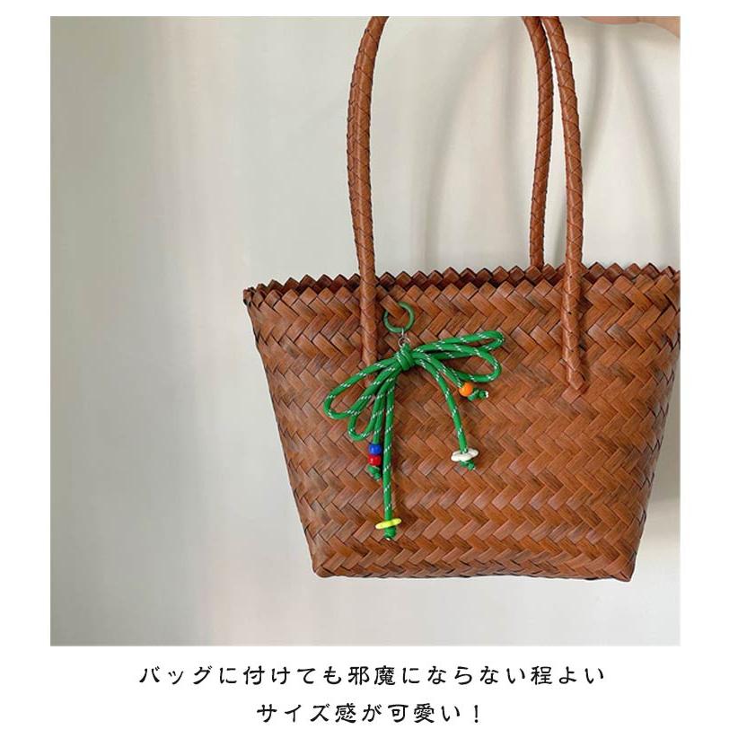 リボンバックチャーム、キーリング新品！新作！ チャーム カラフル バッグ 推し活 パラコード キーリング キーホルダー