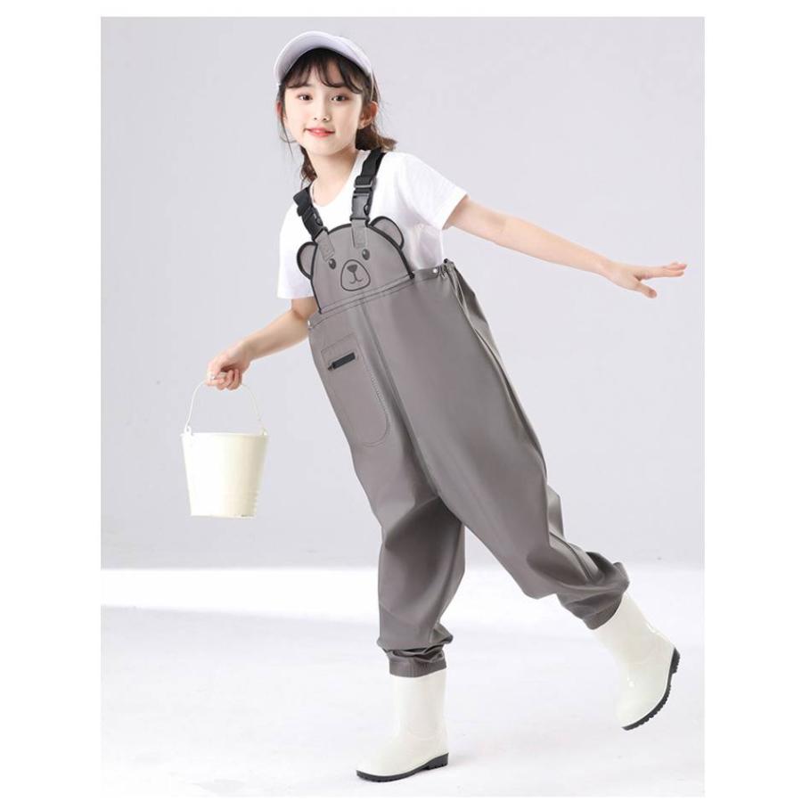 レインウエア 子供 女の子 防水 ウェーダー 男の子 防水パンツ