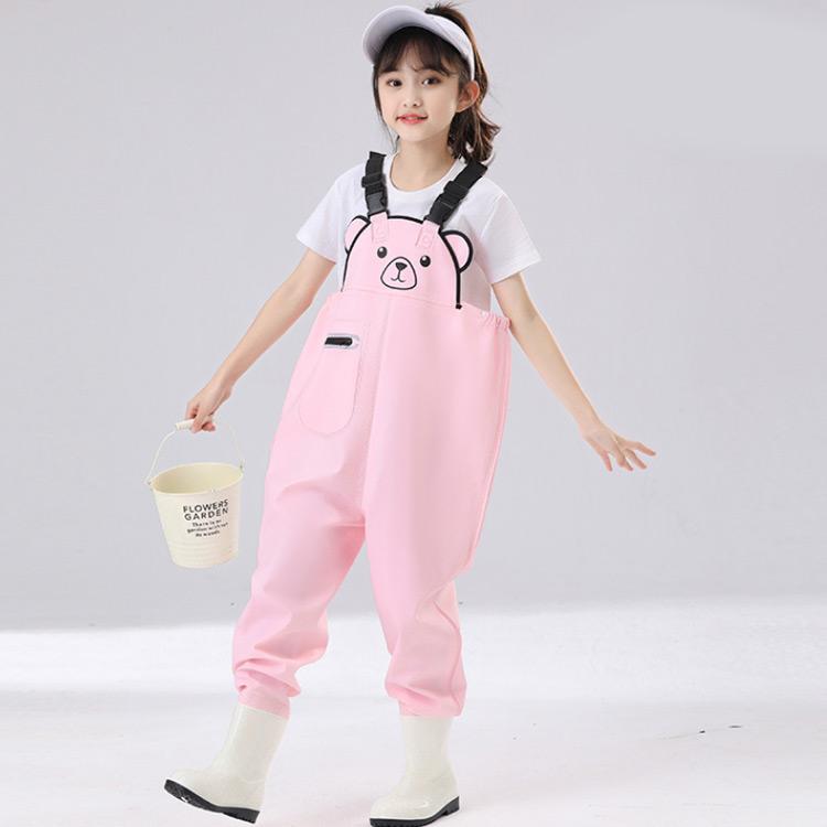 レインウエア 子供 女の子 防水 ウェーダー 男の子 防水パンツ