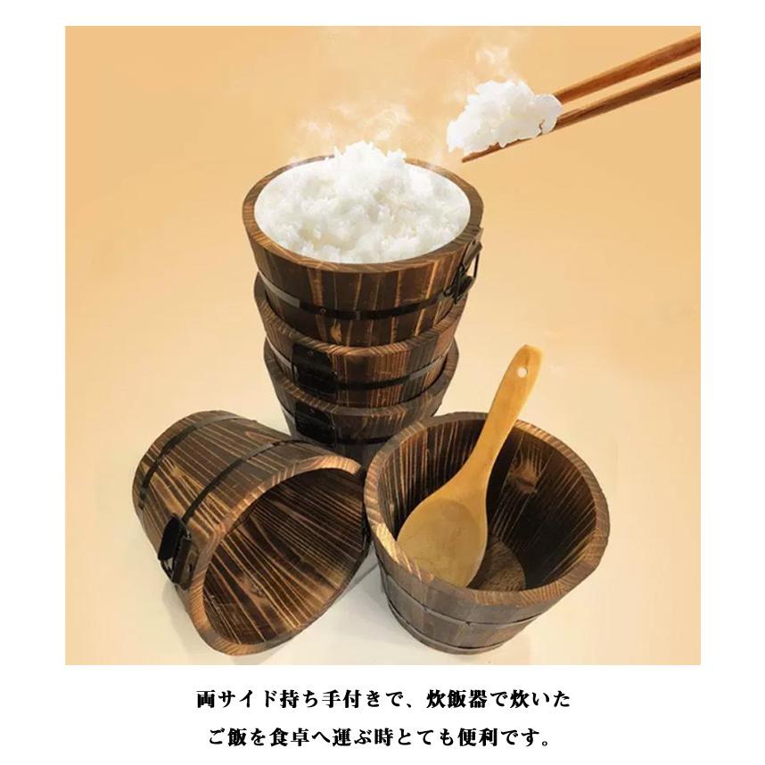 〈桶栄〉おひつ(寿司桶、飯台)　半割蓋つき おひつ 木桶 木製 お鉢 飯びつ 飯櫃 寿司桶 お櫃 高級 蓋付き 御櫃