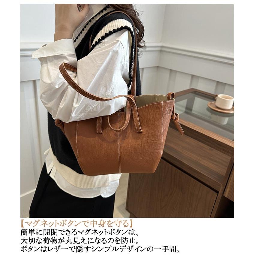 A4 マグネット開閉 ハンドバッグ バック バッグ 自立 ショルダーバッグ