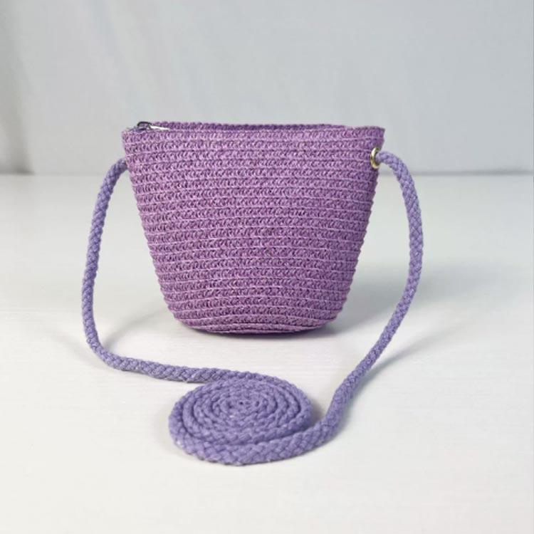 ストローバッグ ミニバッグ ショルダーバッグ 小さめ 男の子 カゴ