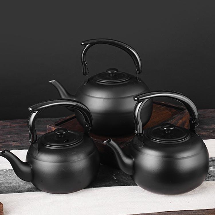 新品未使用 鉄瓶 2000ml 黒色 ステンレス茶こし付き 湯沸かし 茶器 茶器 ステンレス やかん 茶こし付き 大容量 1.5L おしゃれ 広口 ヤカン