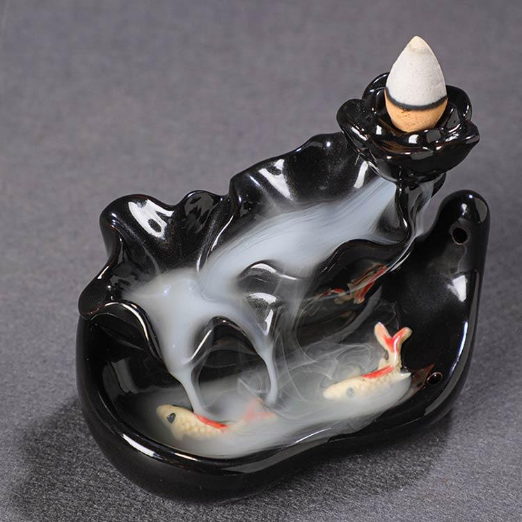 流線香 流川香 風水 お香 香炉 瞑想 逆流香 アロマ コーン 逆流香炉