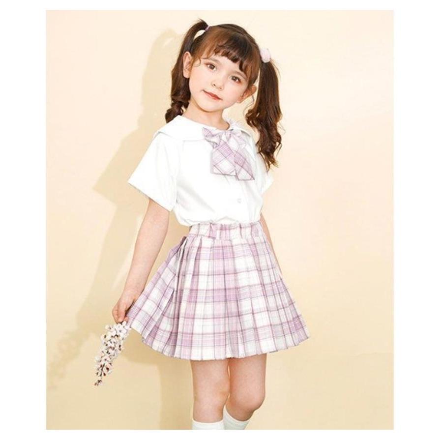 子供 女の子 スクール トップス 蝶結び 卒園 スカート 学生制服 子供服