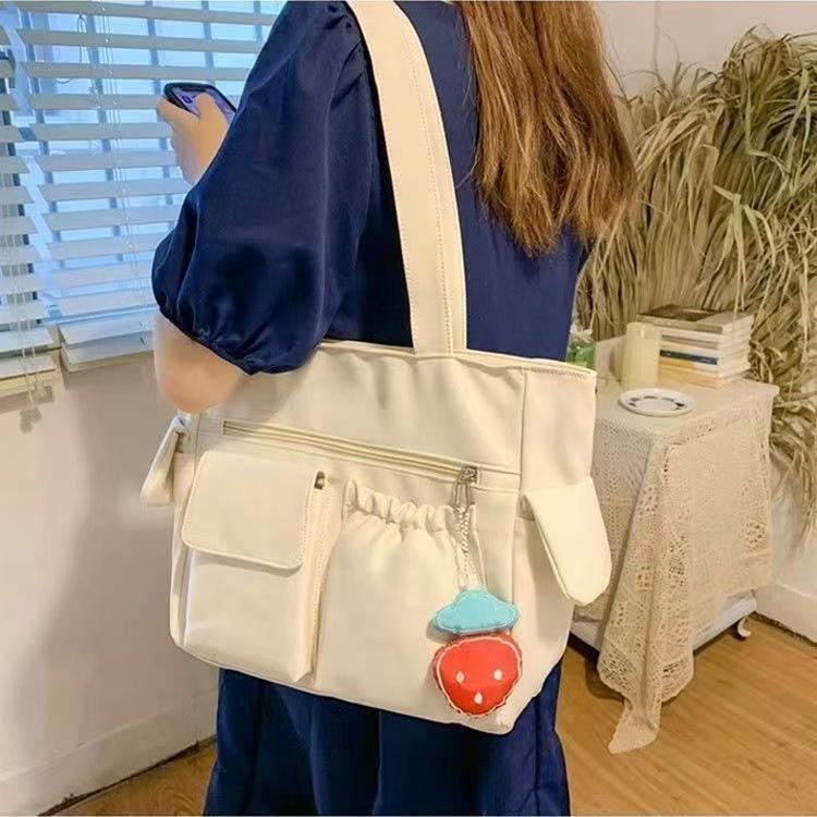 鞄 肩掛けバッグ サイドポケット トートバッグ A4 たっぷり収納