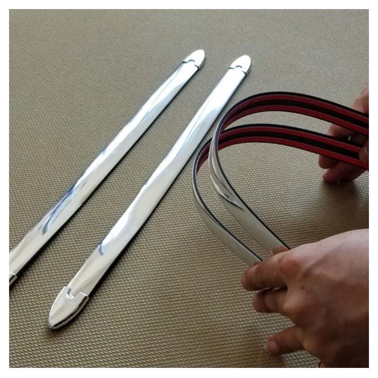 バンパー プロテクター シルバー メッキ 高級感 バンパーガード 2本