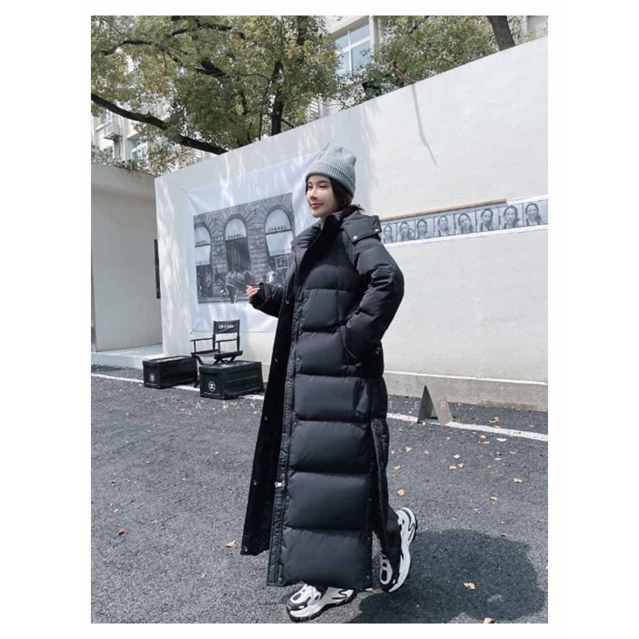 90％ダウン ダウンコート ベンチコート 超ロング 超ロング丈 超ロング