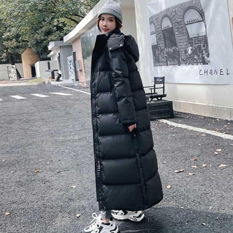 90％ダウン ダウンコート ベンチコート 超ロング 超ロング丈 超ロング