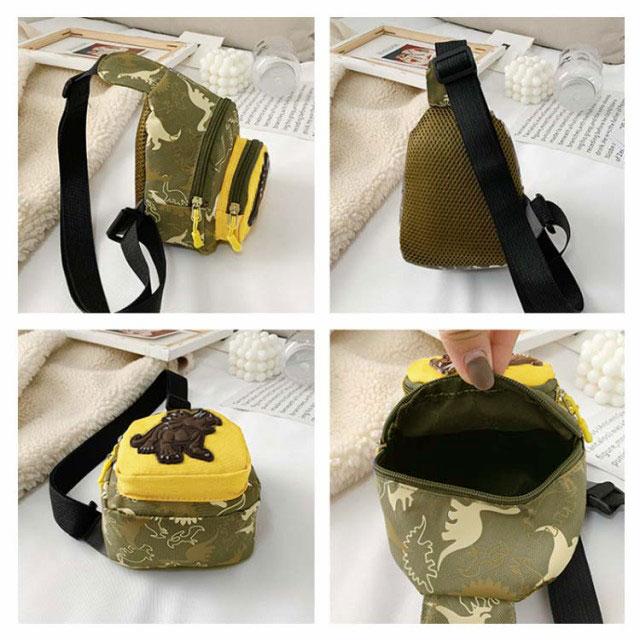 ボディバッグ ウエストバッグ 恐竜柄 ウエストポーチ キッズ 男の子