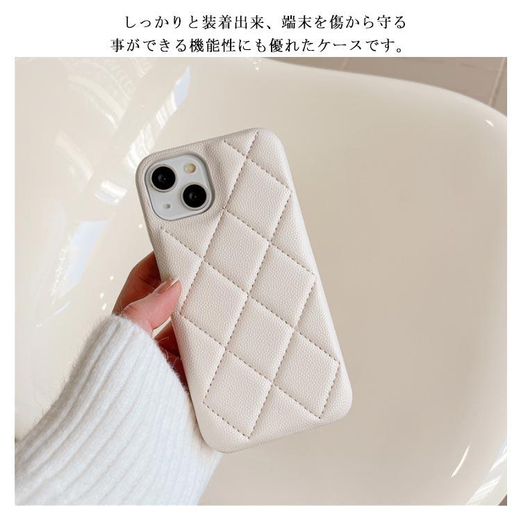 iPhone15 ケース キルティング スマホケース iPhoneケース 衝撃保護