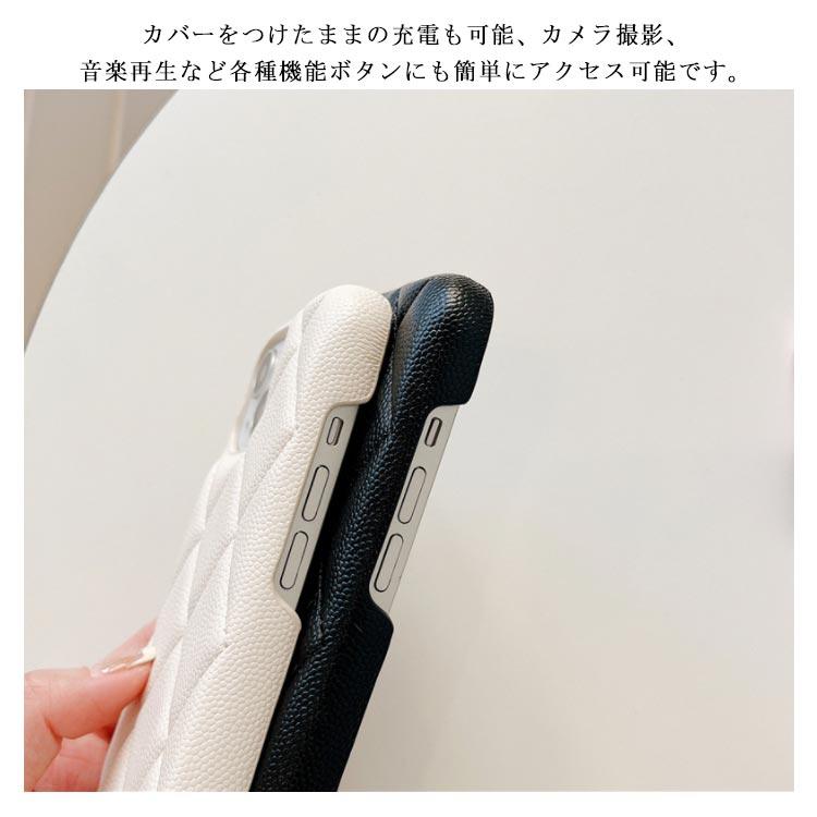 iPhone15 ケース キルティング スマホケース iPhoneケース 衝撃保護