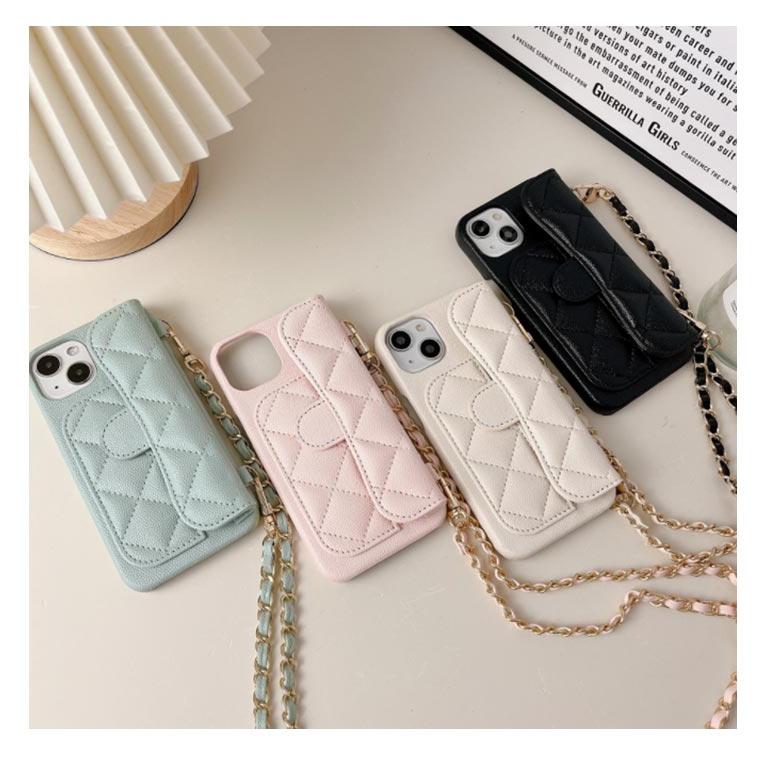 iPhoneケース キルティング スマホケース 斜めがけ ショルダー
