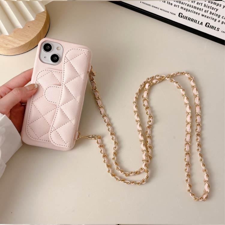 iPhoneケース キルティング スマホケース 斜めがけ ショルダー