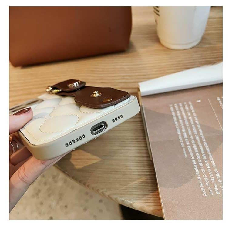 落下防止 ベルト付き キルティングケース 耐衝撃 キルティング