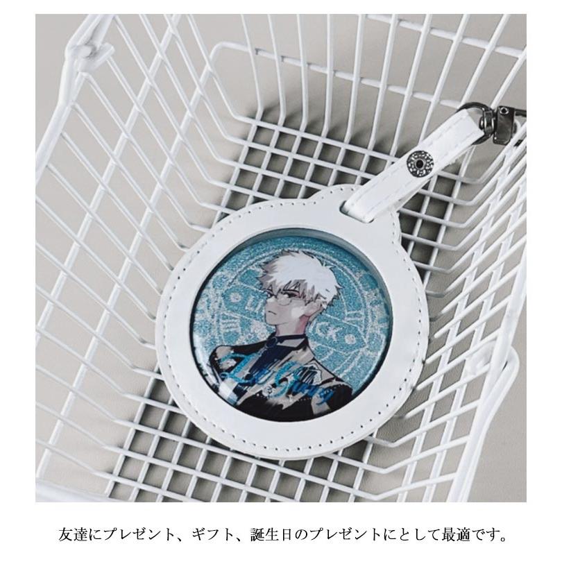 2枚セット】缶バッジカバー PUレザー 58mm 75mm キーホルダー 透明