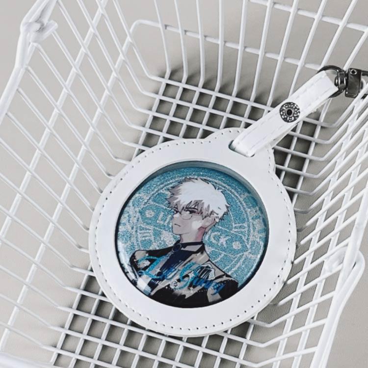 5枚セット】缶バッジカバー PUレザー 58mm 75mm キーホルダー 透明