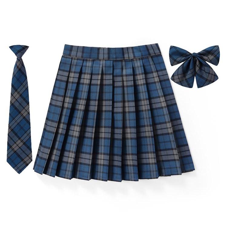 送料無料 制服 スカート ミニ プリーツスカート女子高生 3点セット JK