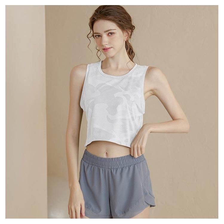 未使用SUKALAヨガウェア ショートタンクトップ Lサイズ白ピラティス 未使用SUKALAヨガウェア ショートタンクトップ Lサイズ白ピラティス