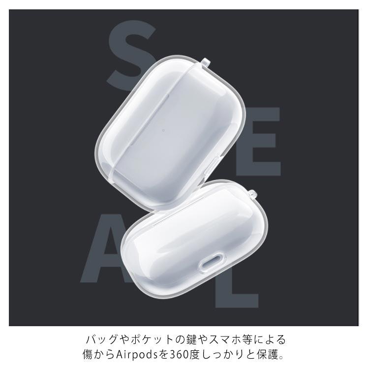 AirPods Pro ケース クリア カラビナ付 AirPods 1/2 ケース シリコン 耐衝撃 シンプル TPU 透明 カバー 衝撃 吸収 スリ |  | 12