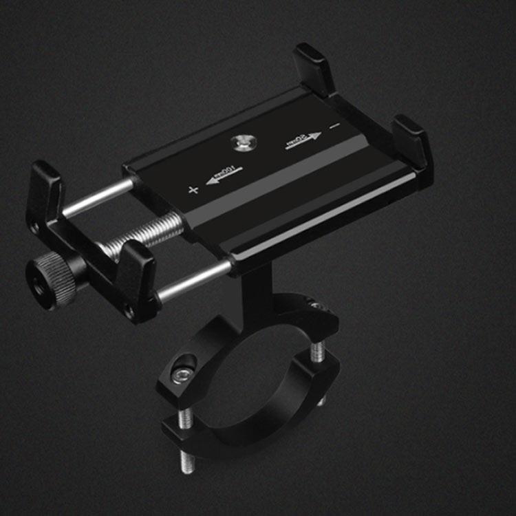 スマホホルダー アルミニウム合金 軽量 強力固定 高耐久 高強度 ねじ式伸縮 スマホ 自転車 バイク バイクホルダー スマートフォン スマートフォンホ |  | 01