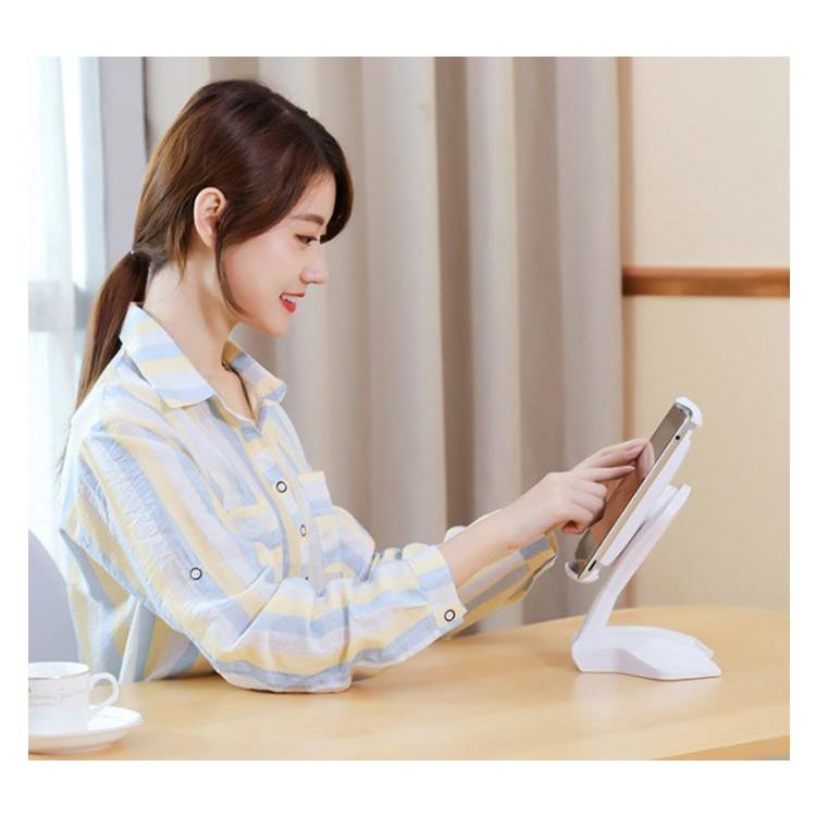 タブレット スタンド アルミ製 卓上 iPad置き 縦置き iPad用 スマホスタンド 360°角度調整 回転可能 スタンド式 ホワイト 4~13イン |  | 16