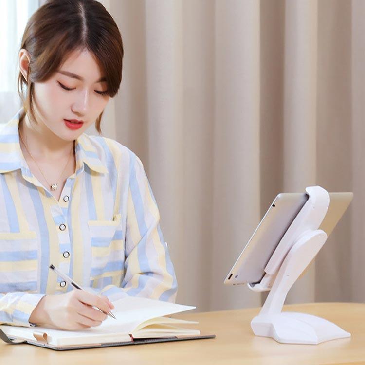 タブレット スタンド アルミ製 卓上 iPad置き 縦置き iPad用 スマホスタンド 360°角度調整 回転可能 スタンド式 ホワイト 4~13イン |  | 02