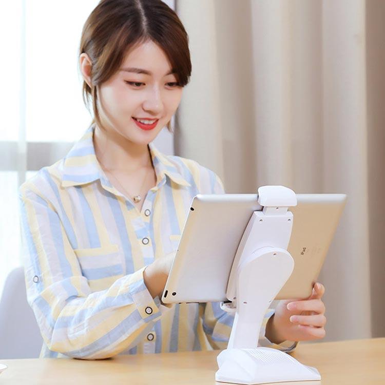 タブレット スタンド アルミ製 卓上 iPad置き 縦置き iPad用 スマホスタンド 360°角度調整 回転可能 スタンド式 ホワイト 4~13イン |  | 04