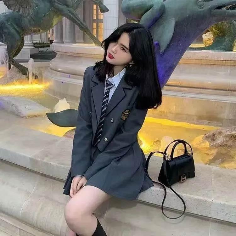 学生服 制服 スクール制服 4点セット 女の子 韓国ファッション