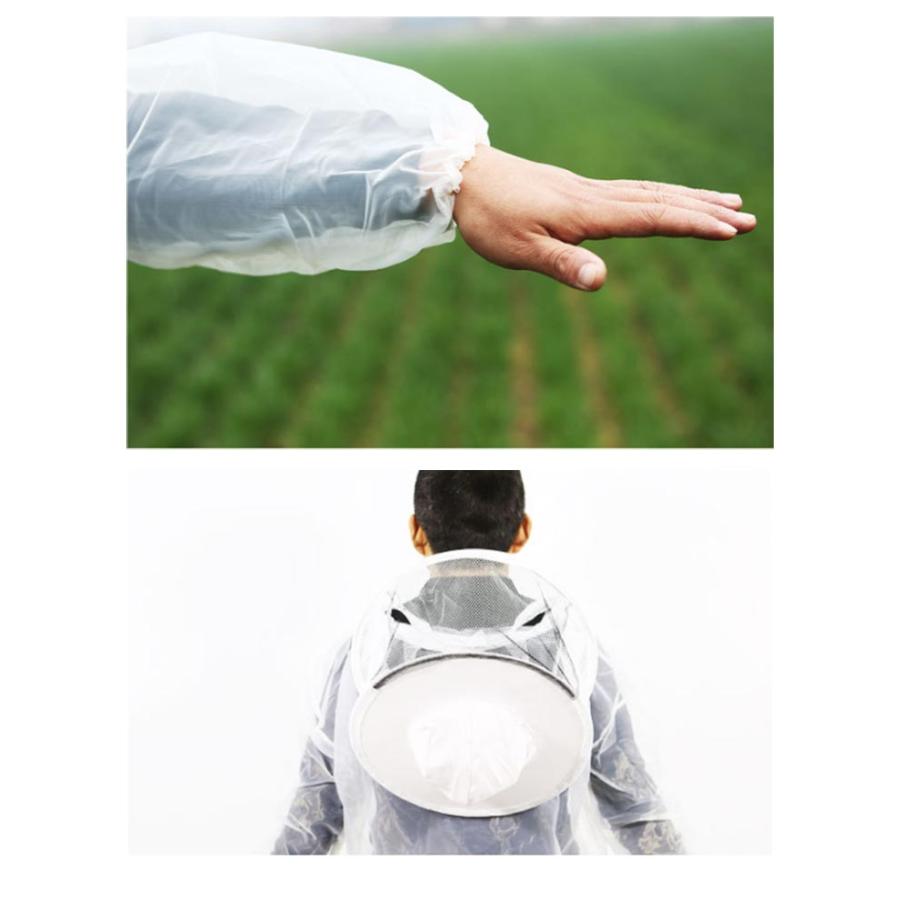 夏用の全体が通気性優れるメッシュ素材！蜂防護服 養蜂用 フェイス