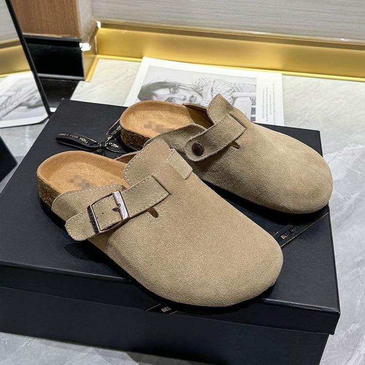 サボサンダル サボ サンダル レディース 厚底4cm スエード かかとなし