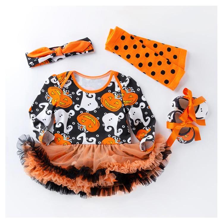 4点セット ロンパース ハロウィン コスチューム ベビー 赤ちゃん レッグウォーマ ヘアバンド シューズ コスプレ 服 衣装 ドレス  チュチュ  コ |  | 14