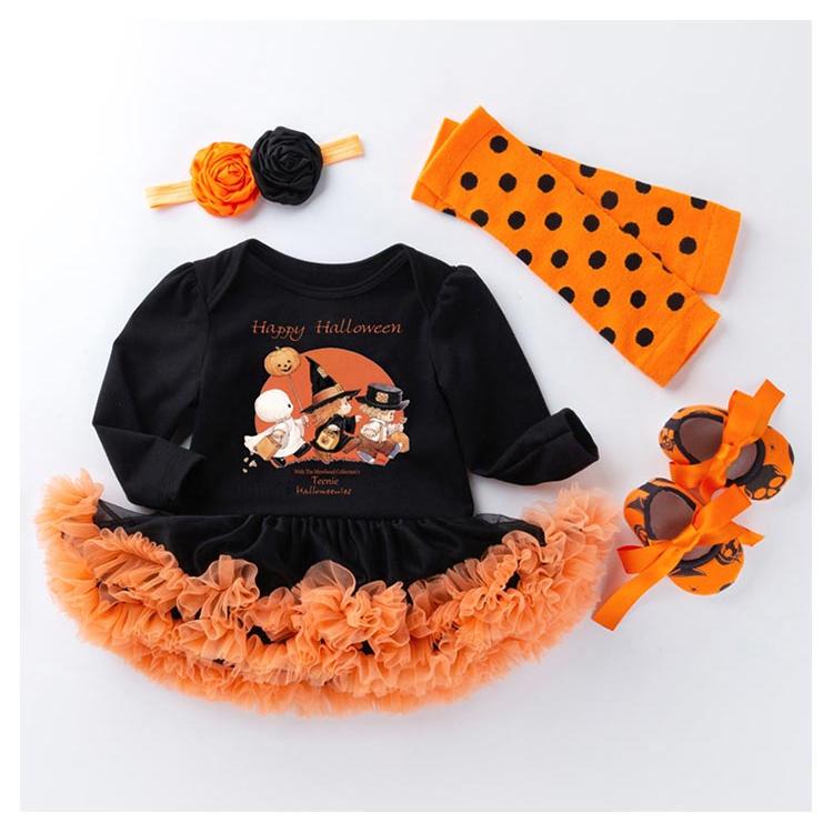4点セット ロンパース ハロウィン コスチューム ベビー 赤ちゃん レッグウォーマ ヘアバンド シューズ コスプレ 服 衣装 ドレス  チュチュ  コ |  | 17