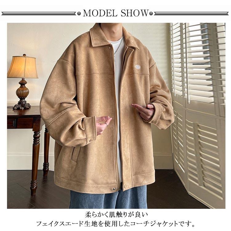 コーチジャケット メンズ ジャケット フェイクスエード アウター コーチジャケット メンズ ジャケット フェイクスエード アウター