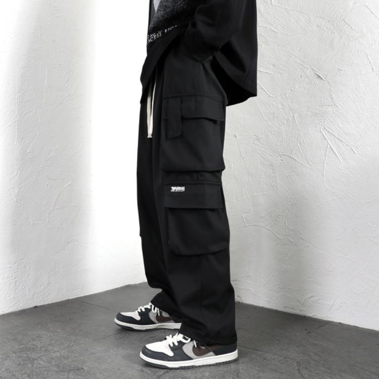 ブラック ワークパンツ カーゴスタイルジェントルイス jentlouis イージー カーゴパンツ メンズ ワークパンツ 作業着 カジュアル