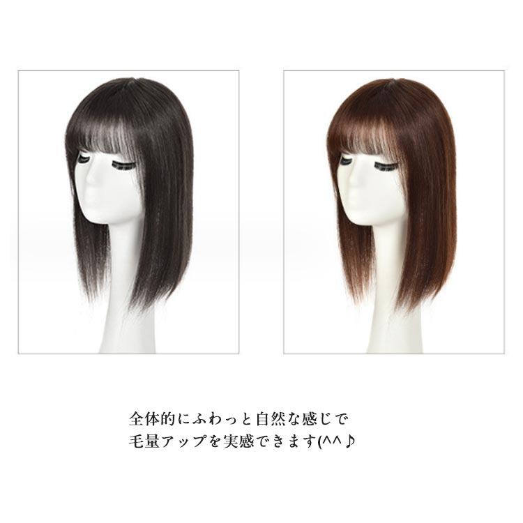 部分ウィッグ 人毛 メッシュ 頭頂部 ボリュームアップ 白髪隠し つむじ 頭頂部 前髪付きウィッグ ポイントウィッグ つむじ付 かつら