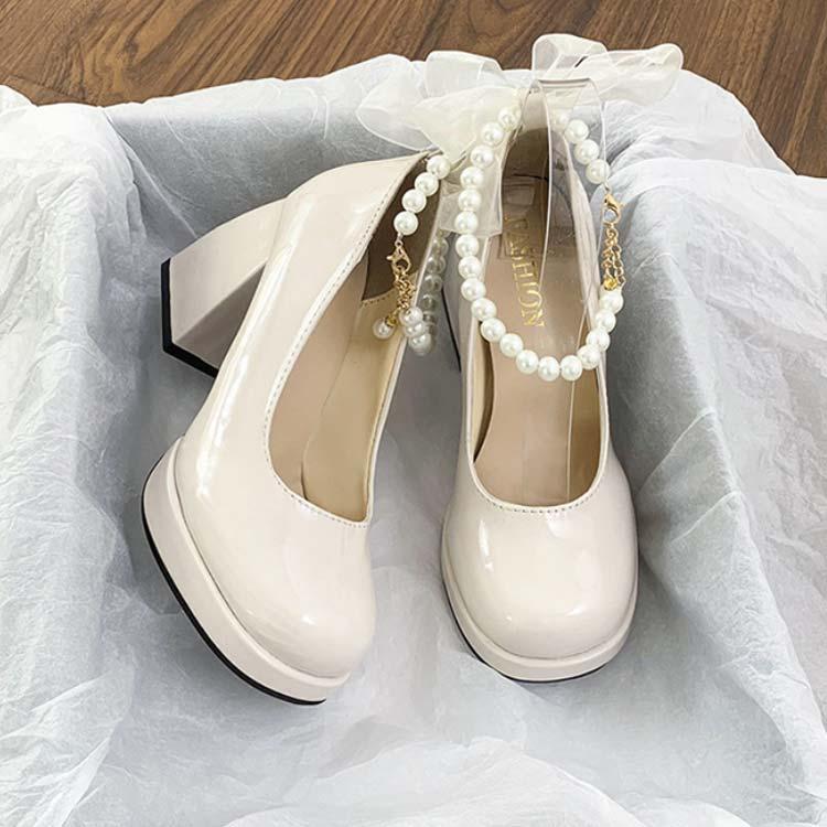 厚底パンプス レディース ロリータパンプス9cmヒール ストラップ