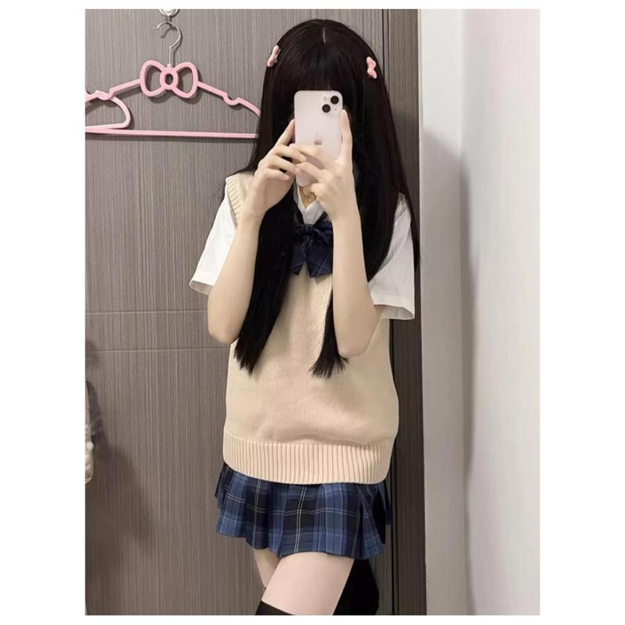 全9色 スクールベスト女子 ニットベスト スクールセーター 制服 プル
