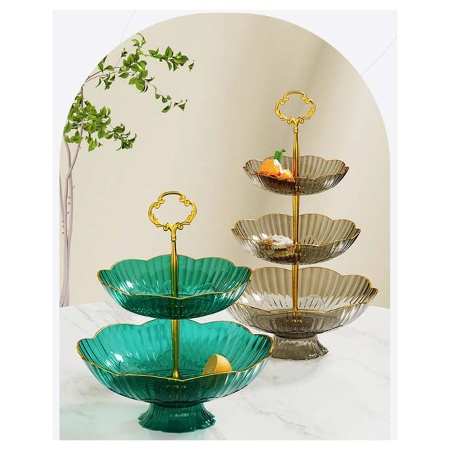 ケーキスタンド 3段 食器 アフタヌーンティースタンド クマのハンドル