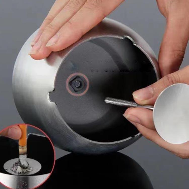 灰皿 フタ付 アイコス 蓋付き ふた付き 卓上 大サイズ 黒 iqos灰皿