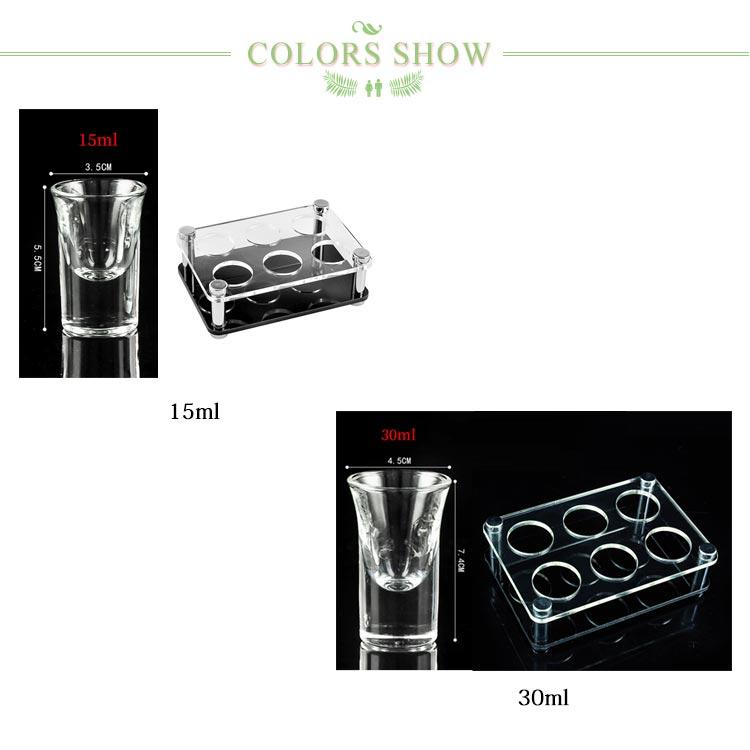 6点セット ショットグラス サービングトレイ付き 30ml 15ml ショット