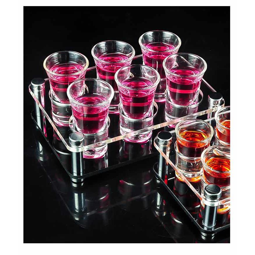 6点セット ショットグラス サービングトレイ付き 30ml 15ml