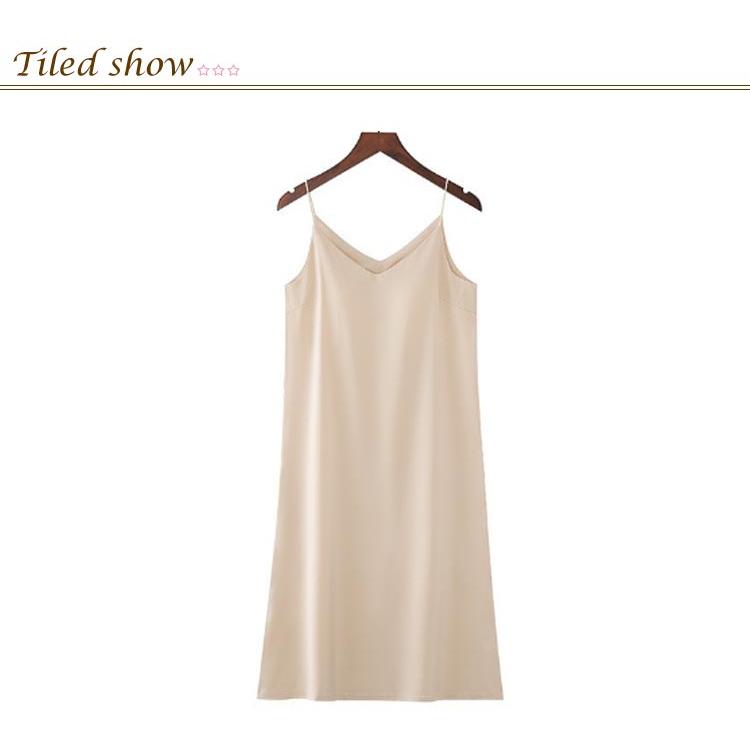カップ付き ワンピース ロング パッド付き キャミソール