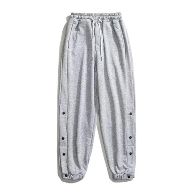 バスケットボールパンツ ジャージパンツ 裾ボタン スナップボタン 長