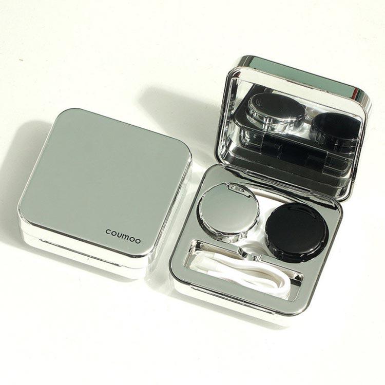 送料無料 コンタクトレンズケース カラーコンタクトケース ミラー付き