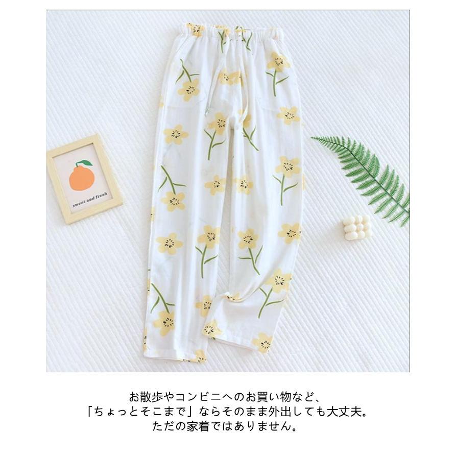 ルームパンツ ステテコ レディース 綿100 ダブルガーゼ 春夏 ルーム
