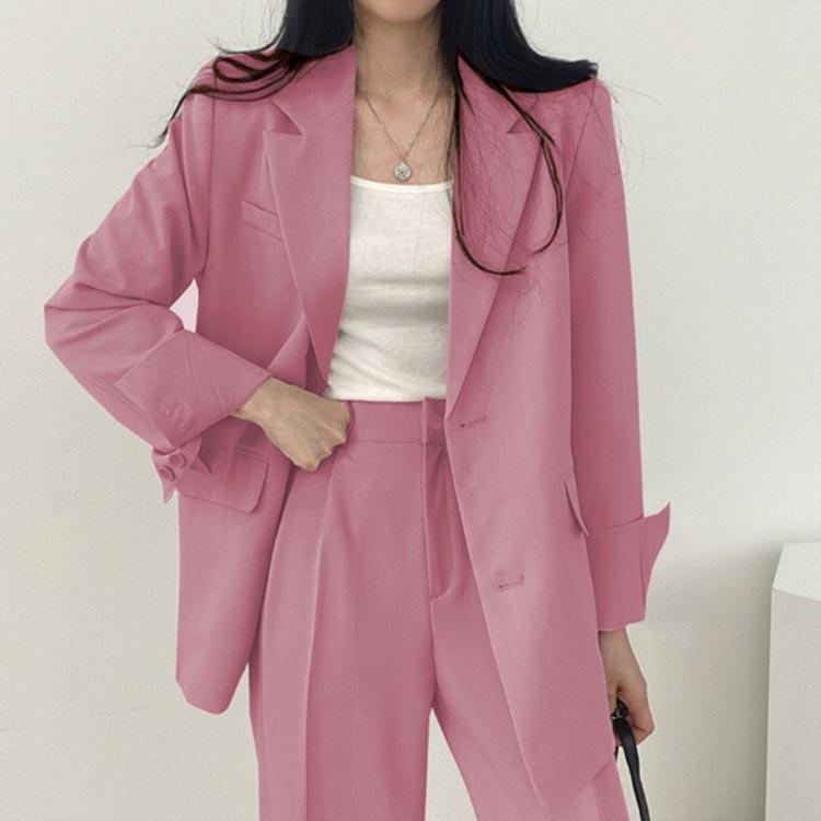 2点セット パンツスーツ セットアップ レディース スーツ 春 秋 冬